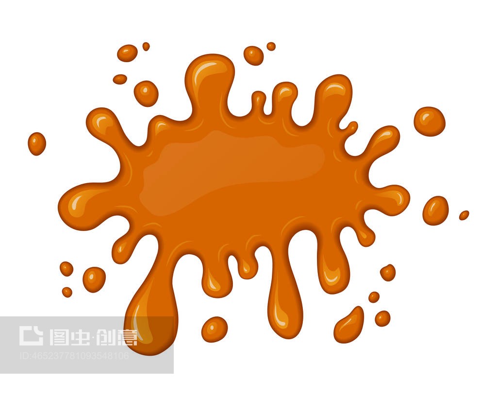 流動焦糖的矢量飛濺 休閑食品的藝術與美味